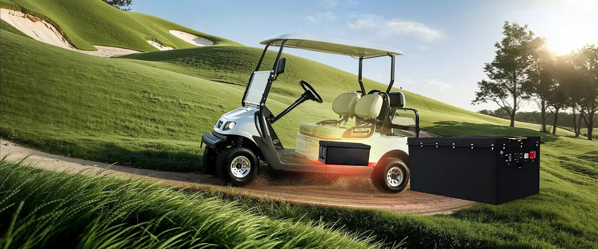 Vysoce výkonný golfový vozík a lithiové baterie LSV